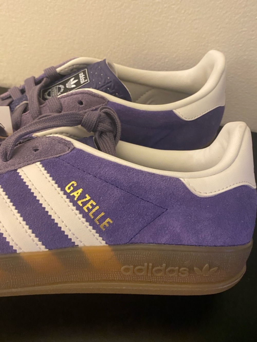 NWT - Adidas Gazelle Lavender Suede Sneakers - Men’s 5 /  Women’s 6 - Picture 7 of 10